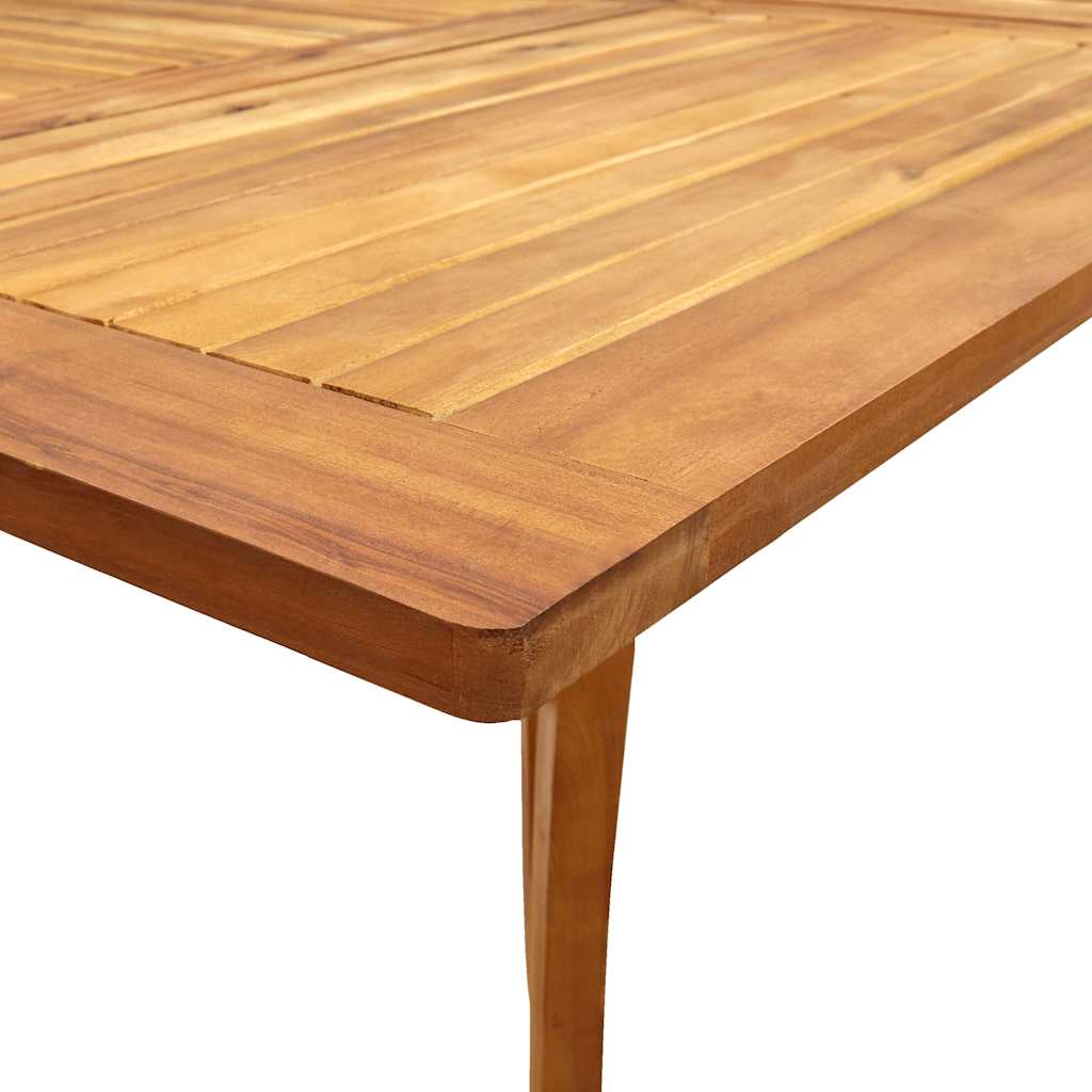 Set da Pranzo da Giardino Acacia e Rattan PE 6 Sedie