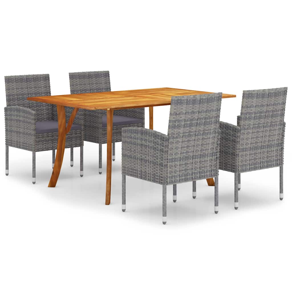 Set Mobili da Pranzo per Giardino 5 pz Antracite