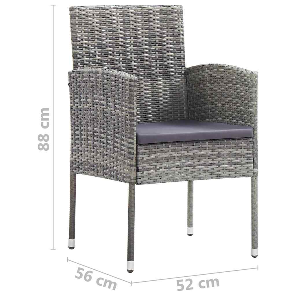 Set Mobili da Pranzo per Giardino 5 pz Antracite