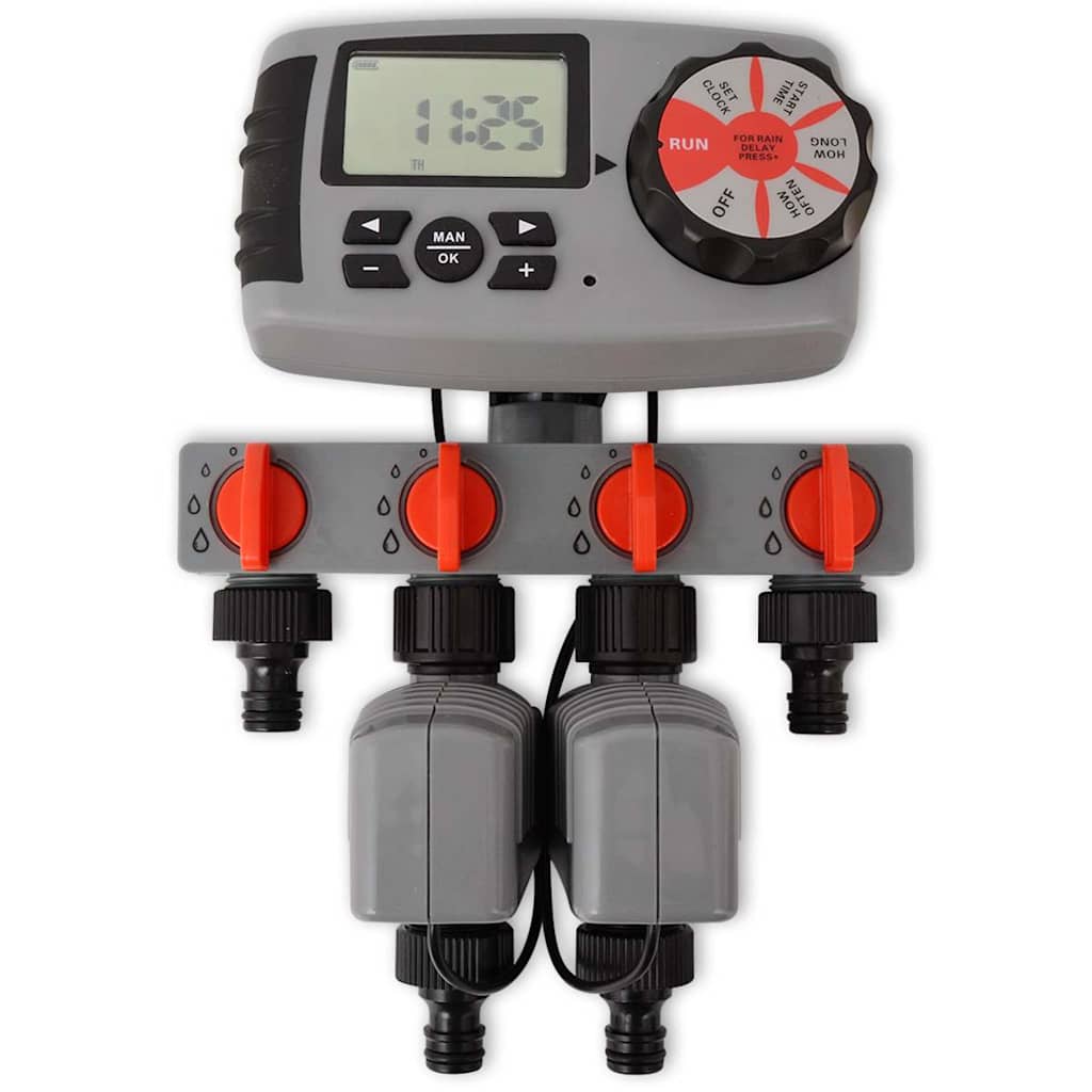 Timer Automatico Irrigazione a 4 Vie e Sensore di Pioggia 3V