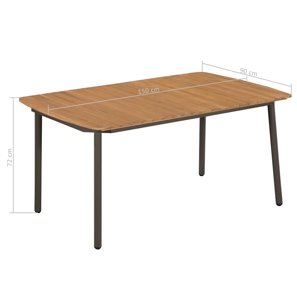 Set Mobili da Pranzo Giardino 7 pz in Polyrattan Nero