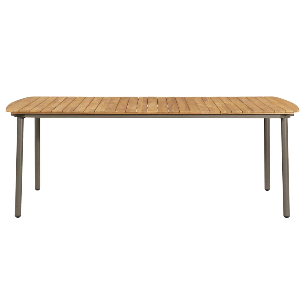 Set Mobili da Pranzo Giardino 7 pz in Polyrattan Grigio