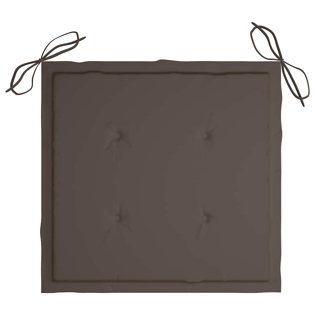 Sedie Pieghevoli con Cuscini 4 pz Massello di Teak