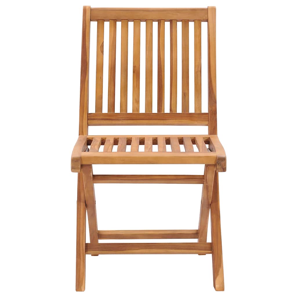 Sedie pieghevoli con cuscini, 4 pezzi, in legno massello di teak.