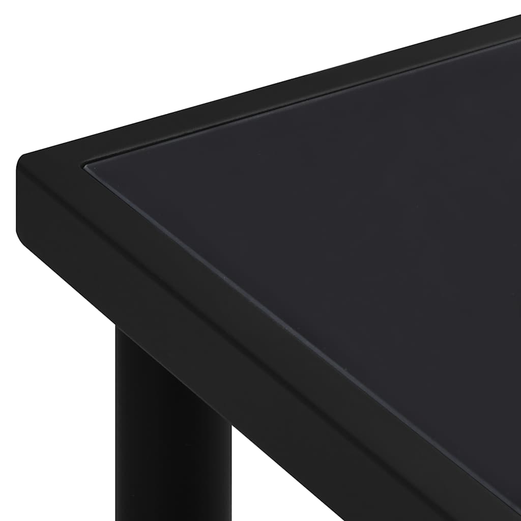 Set da Pranzo da Giardino 5 pz in Acciaio Nero