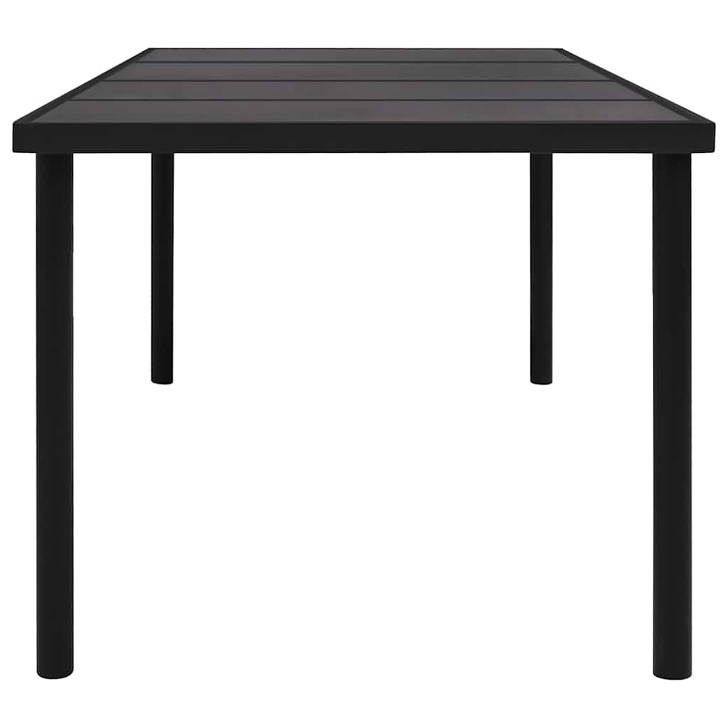 Set da Pranzo da Giardino 5 pz in Acciaio Nero