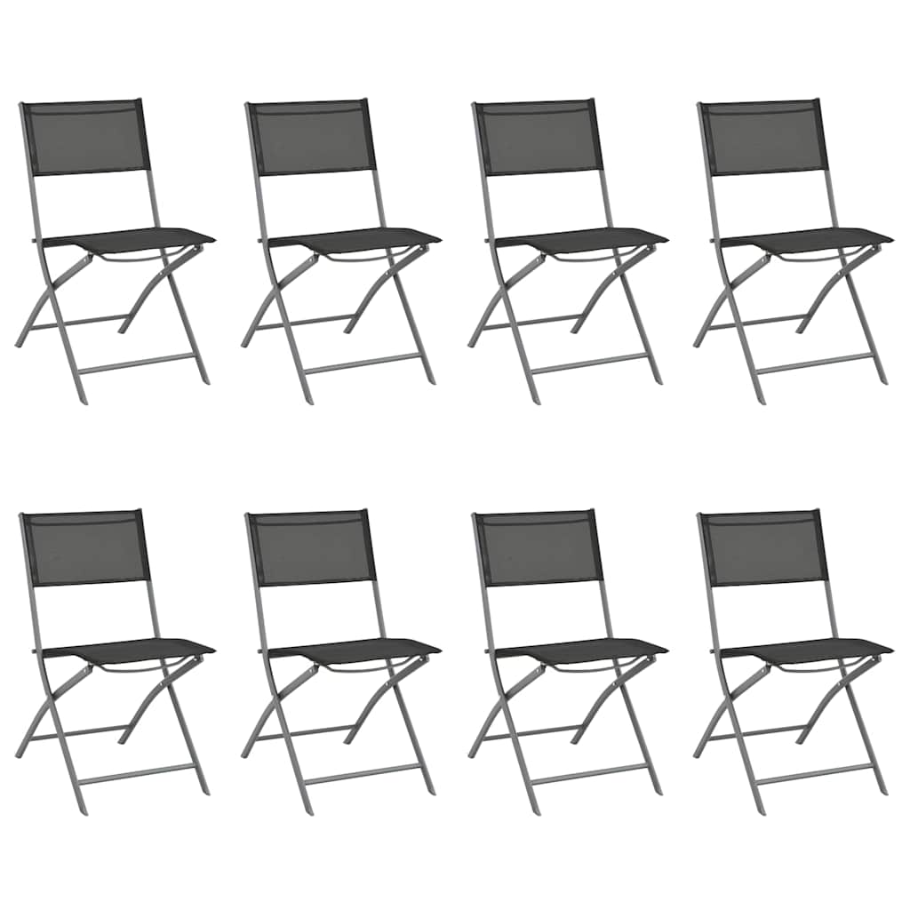 Set da Pranzo da Giardino 9 pz con Tavolo in Vetro