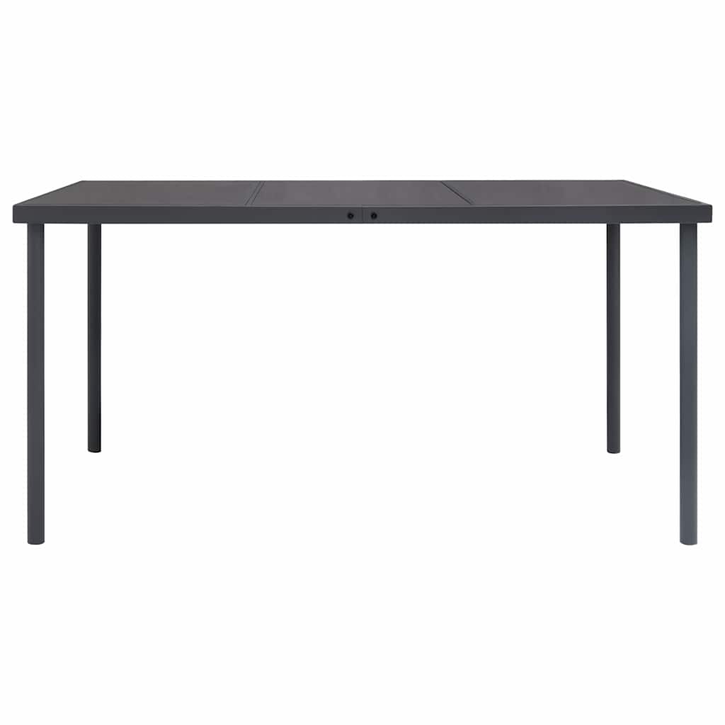 Set da Pranzo da Giardino 9 pz con Tavolo in Vetro