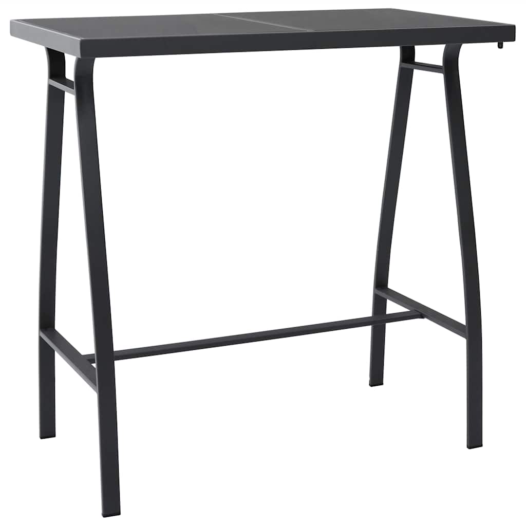 Set Bar da Giardino 5 pz Nero e Grigio