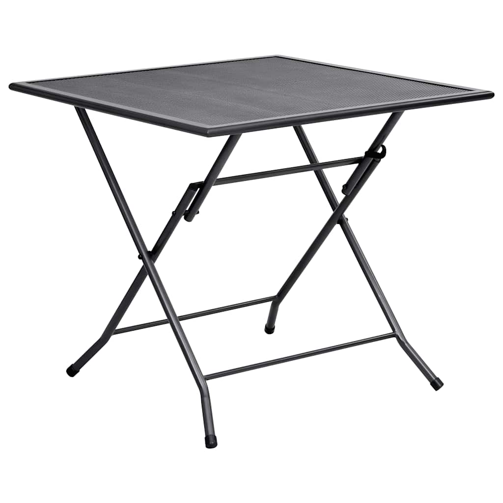 Set Pranzo da Giardino 5 pz in Acciaio Antracite