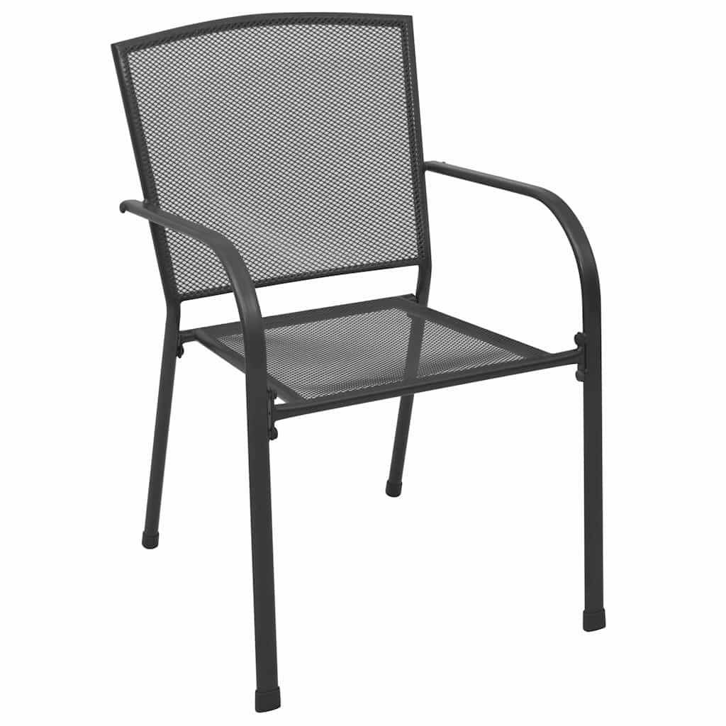 Set Pranzo da Giardino 5 pz in Acciaio Antracite
