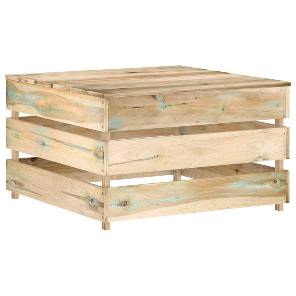 Set Salotto da Giardino con Cuscini 6 pz Legno Impregnato Verde