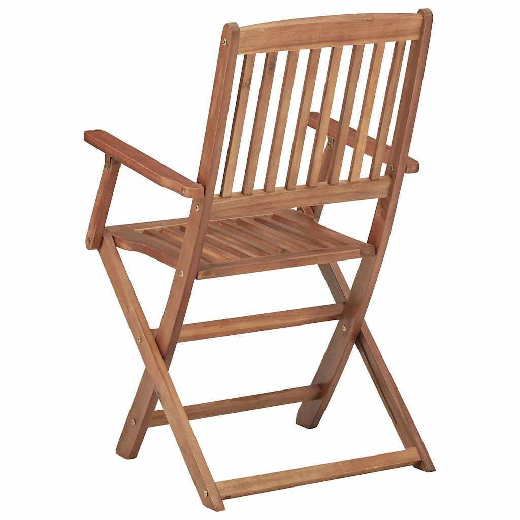 Sedie Pieghevoli 6 pz con Cuscini Massello Acacia