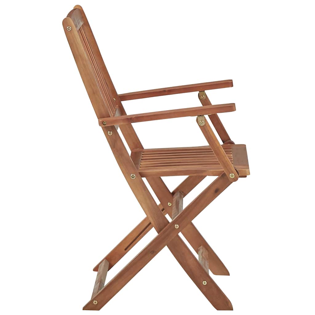 Sedie Pieghevoli 6 pz con Cuscini Massello Acacia
