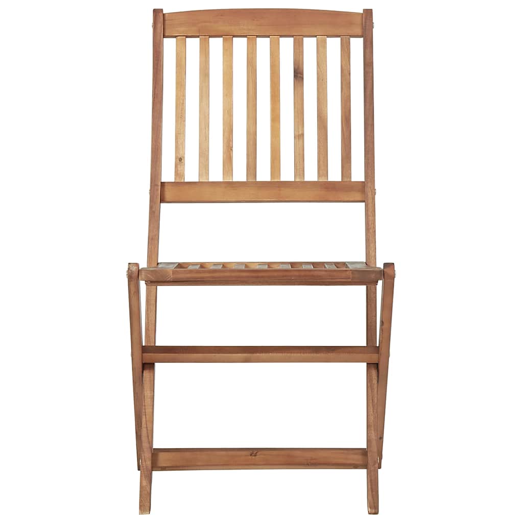 Sedie Pieghevoli 8 pz con Cuscini Massello Acacia