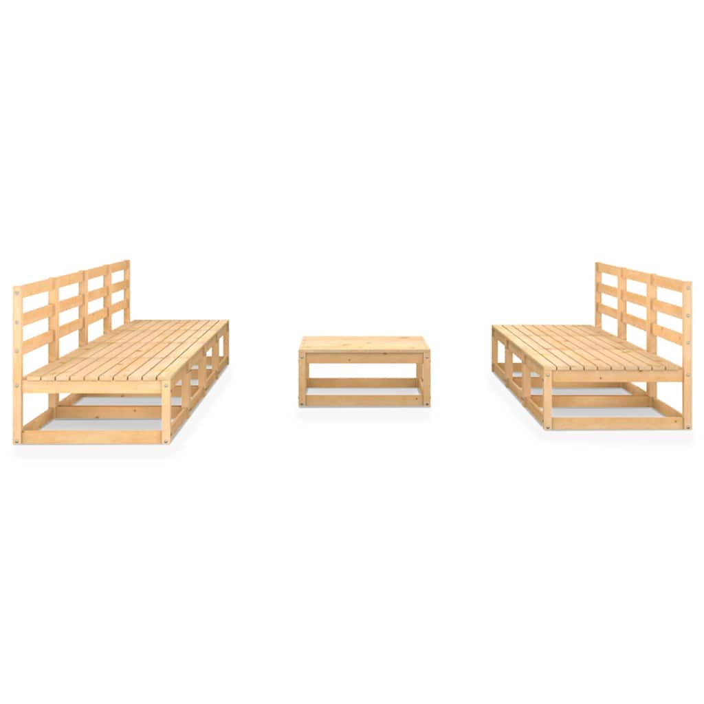 Set Divani da Giardino 8 pz in Legno Massello di Pino