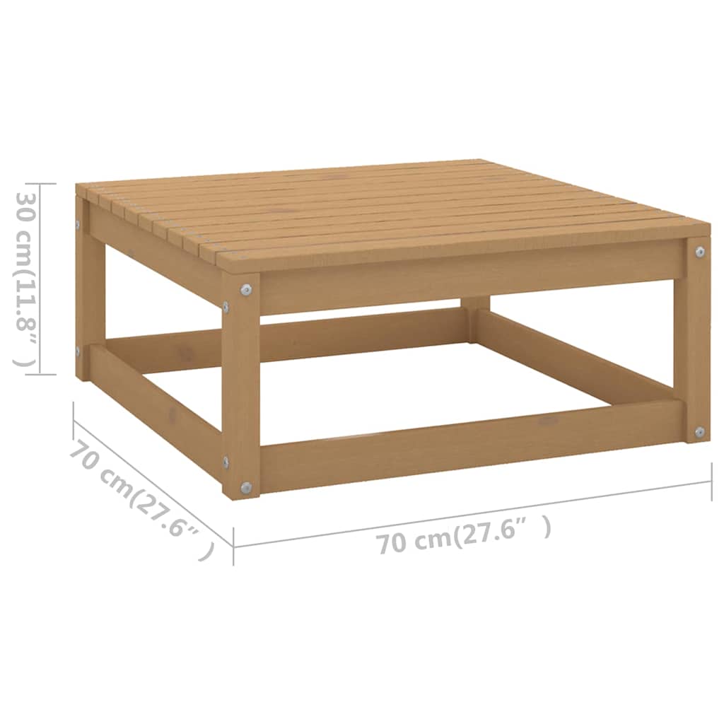 Set Salotto da Giardino 8pz Marrone Ambra Legno Massello Pino
