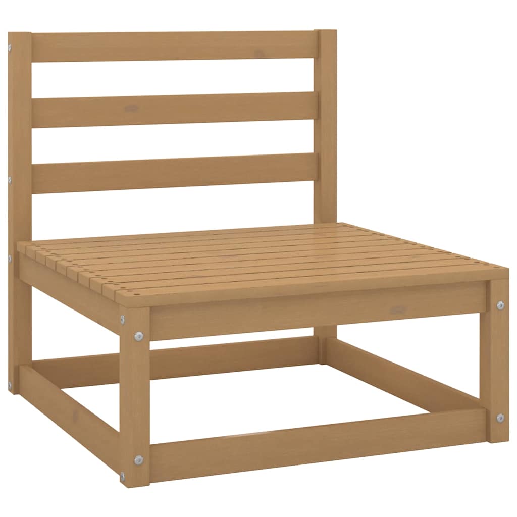 Set Salotto da Giardino 6pz Marrone Ambra Legno Massello Pino