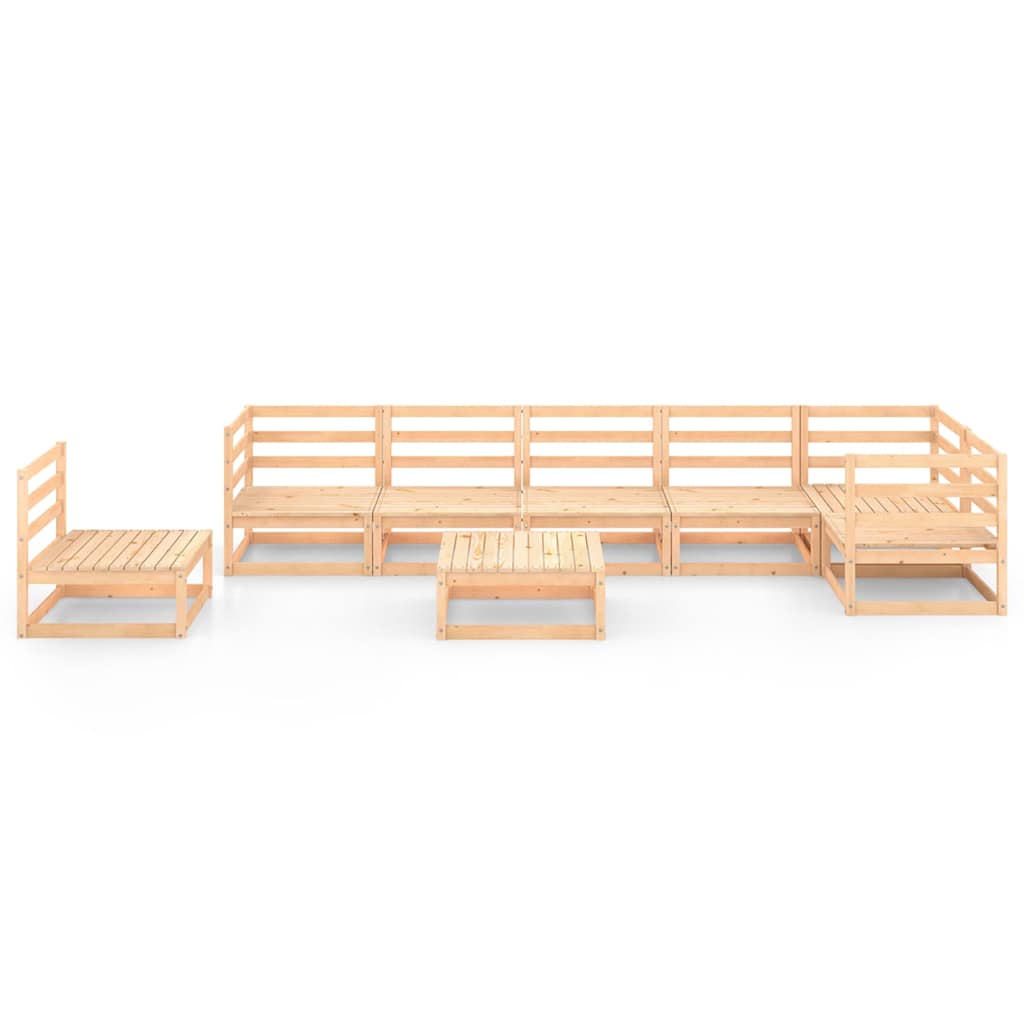 Set Divani da Giardino 8 pz in Legno Massello di Pino