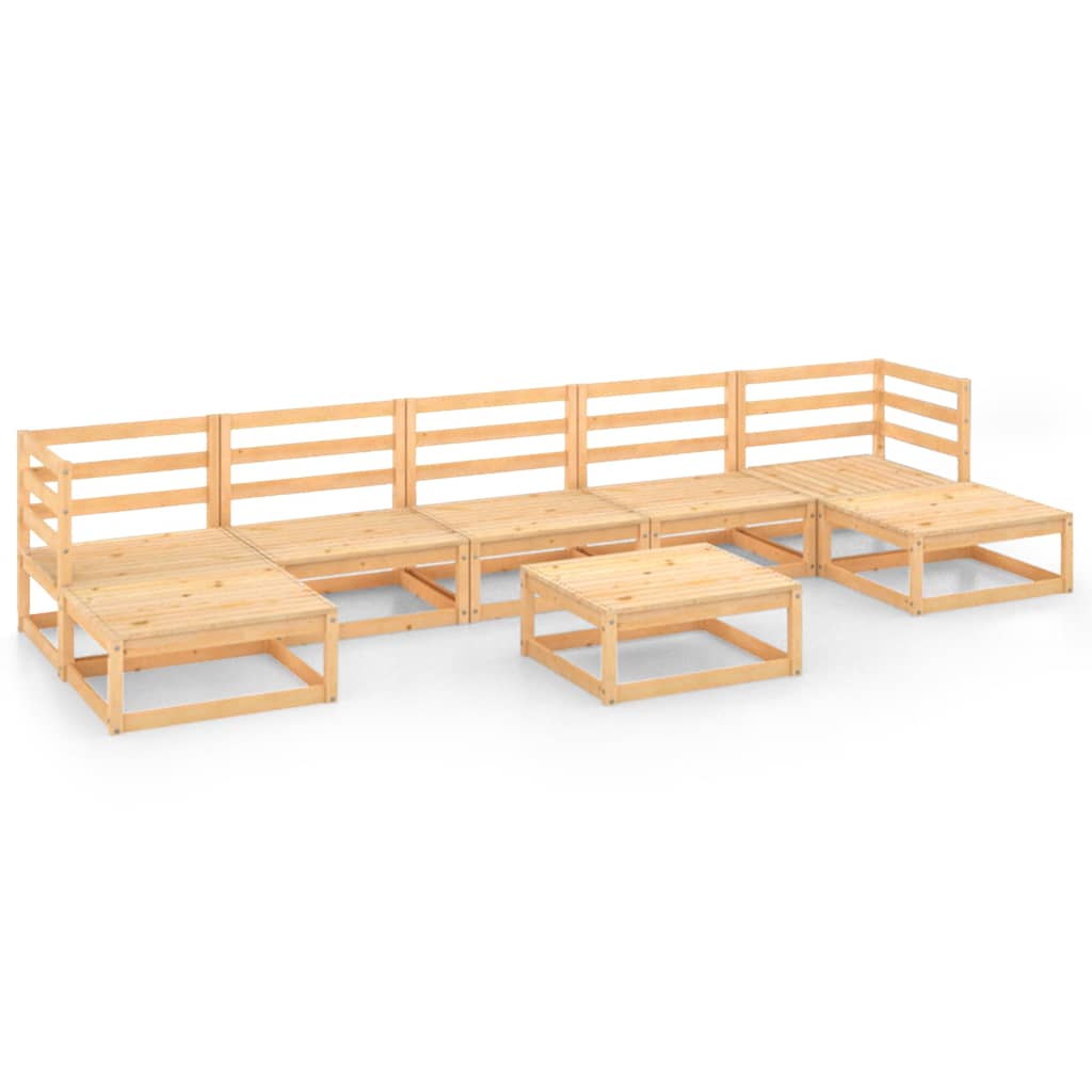 Set Divani da Giardino 8 pz in Legno Massello di Pino