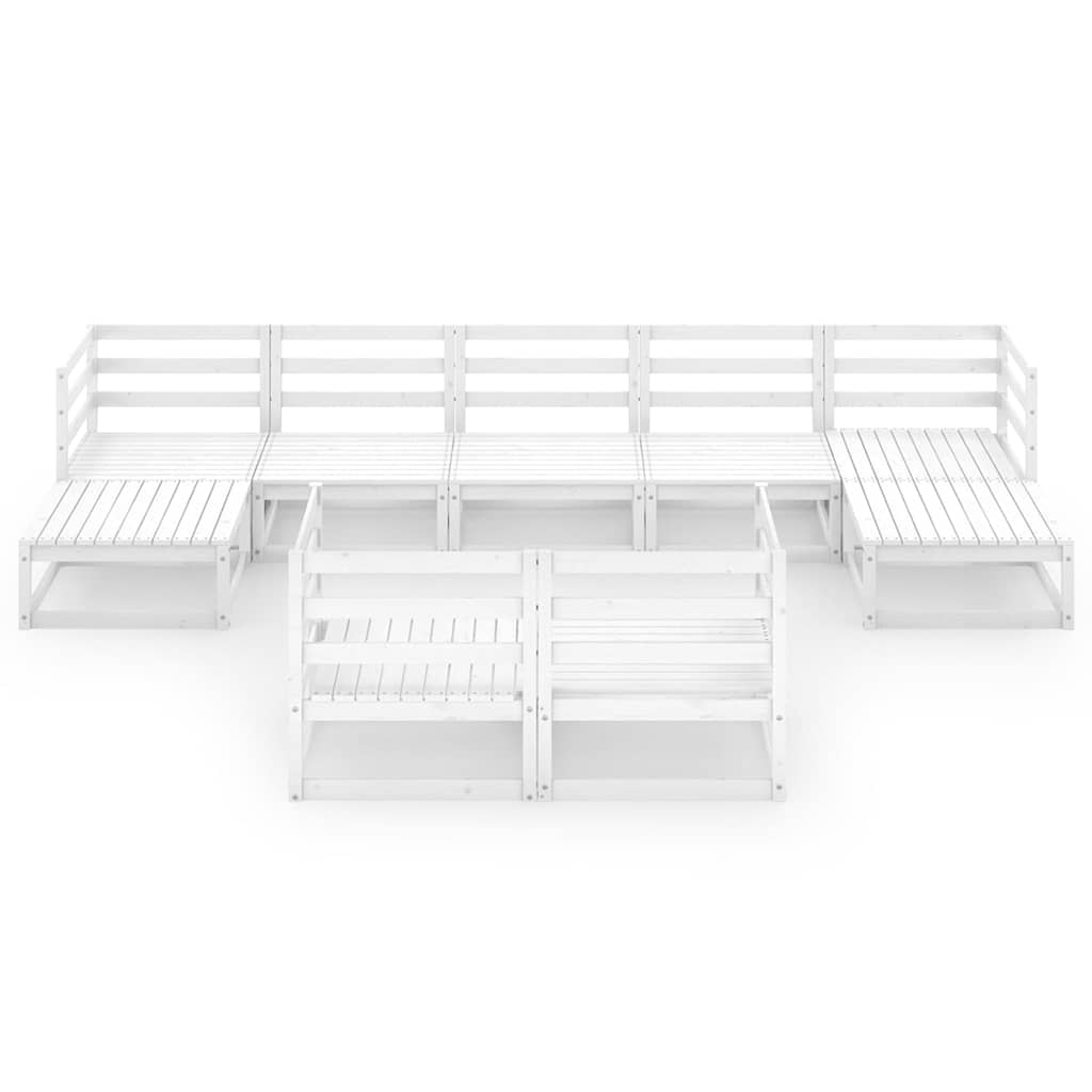 Set Divani da Giardino 9 pz in Legno Massello di Pino