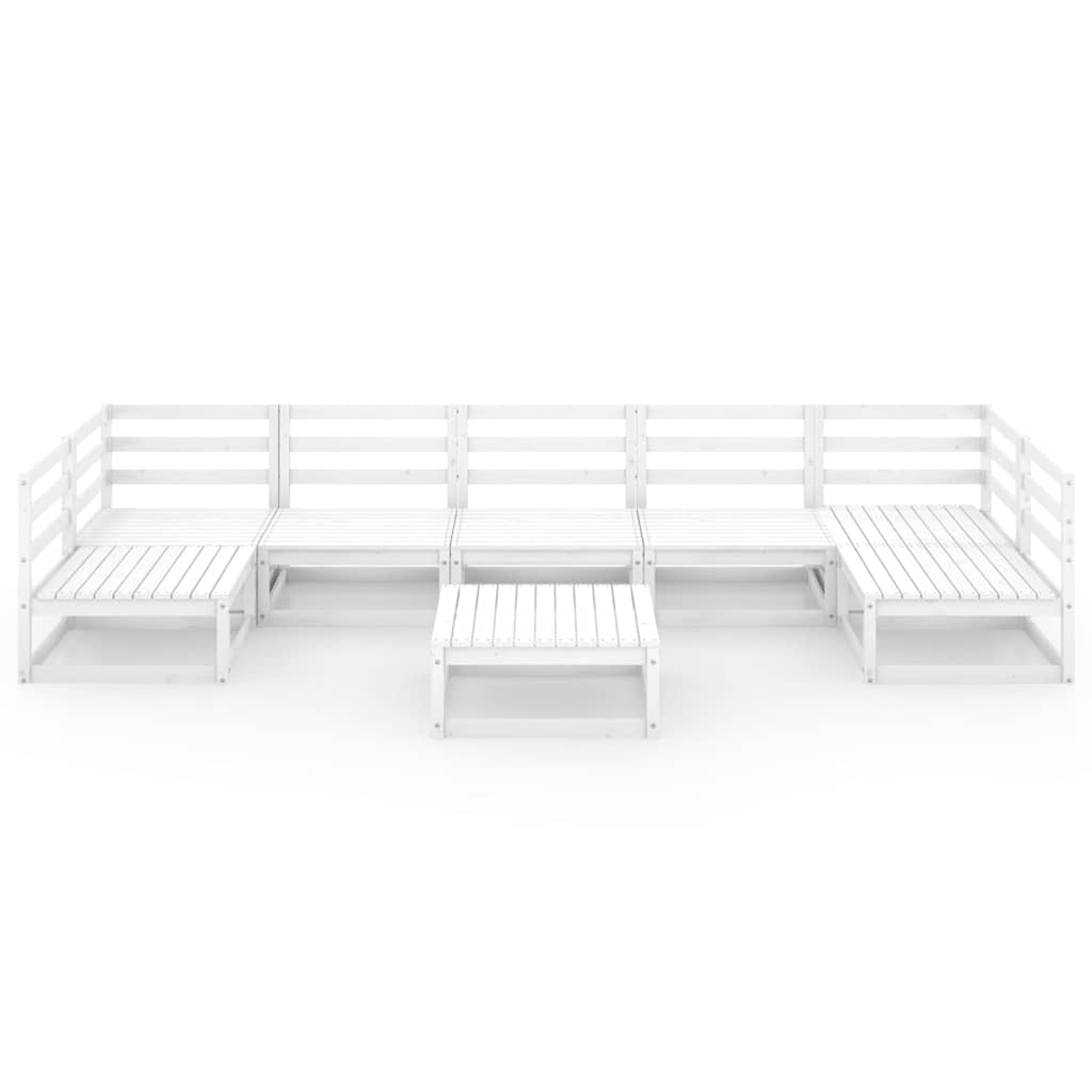 Set Divani da Giardino 8 pz in Legno Massello di Pino