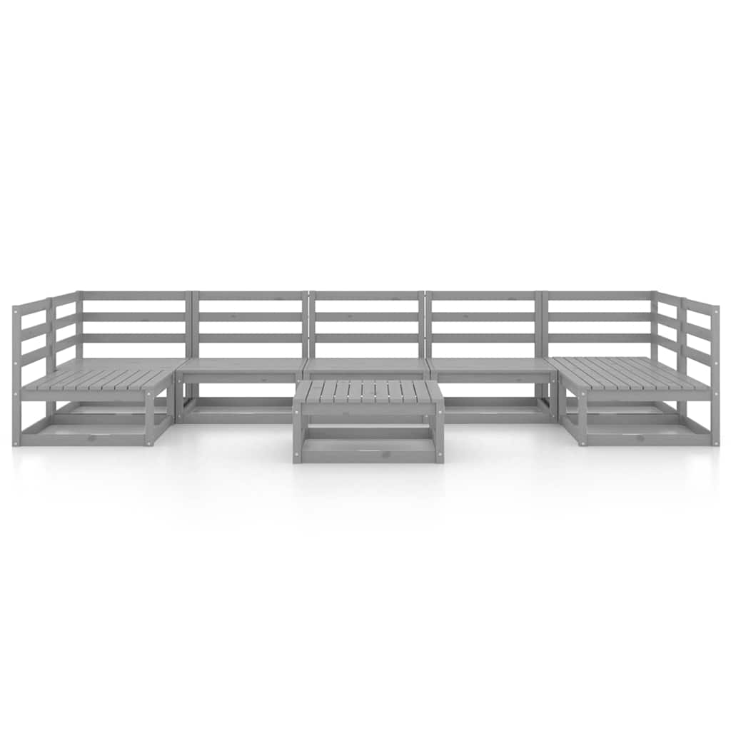 Set Divani da Giardino 8 pz in Legno Massello di Pino