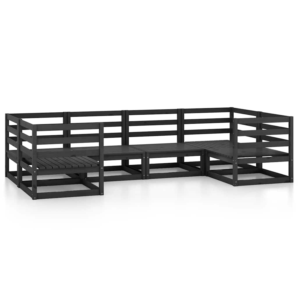Set Divani da Giardino 6 pz in Legno Massello di Pino