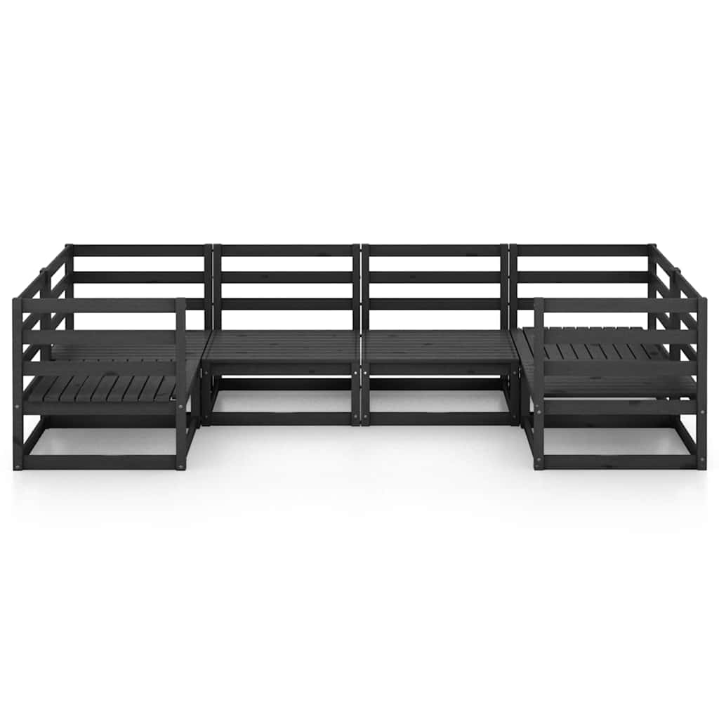 Set Divani da Giardino 6 pz in Legno Massello di Pino