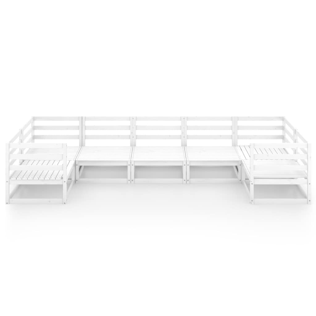 Set Salotto da Giardino 7 pz in Legno Massello di Pino