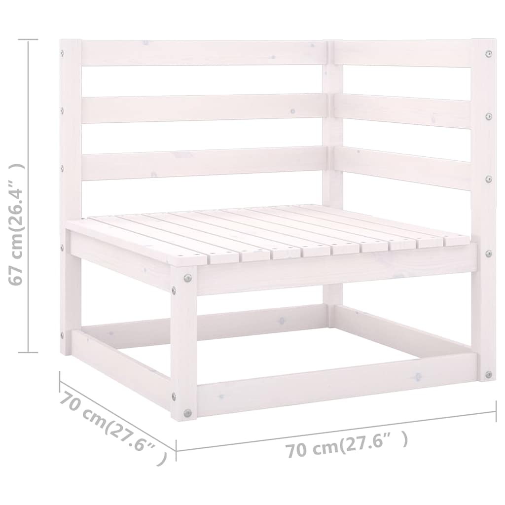 Set Salotto da Giardino 7 pz in Legno Massello di Pino