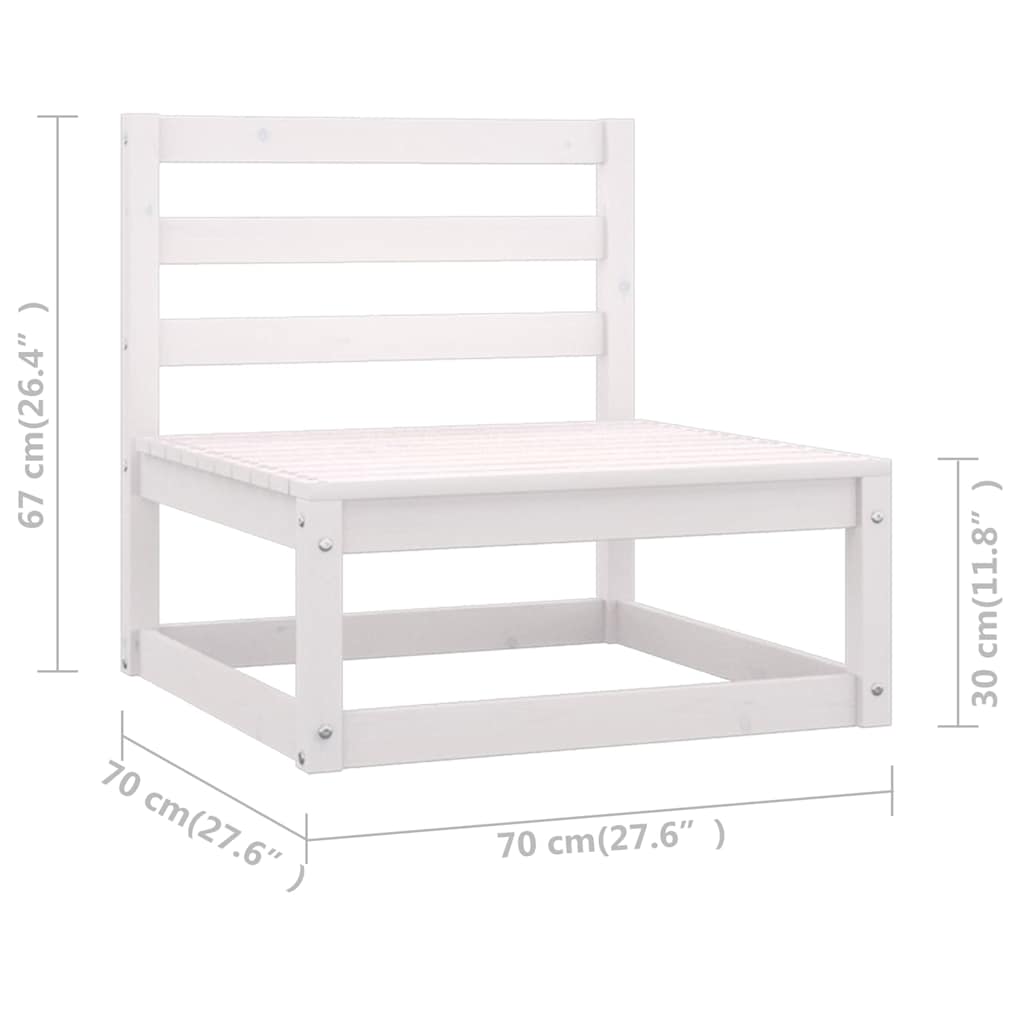 Set Salotto da Giardino 7 pz in Legno Massello di Pino