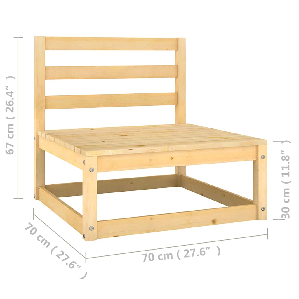Set Divani Giardino 6 pz con Cuscini in Legno Massello di Pino
