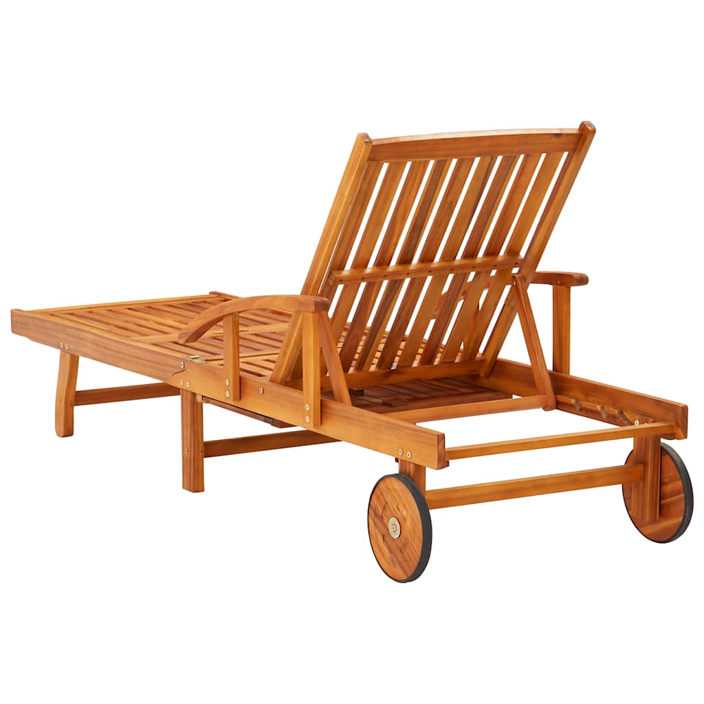 Lettini Prendisole 2 pz in Legno Massello di Acacia