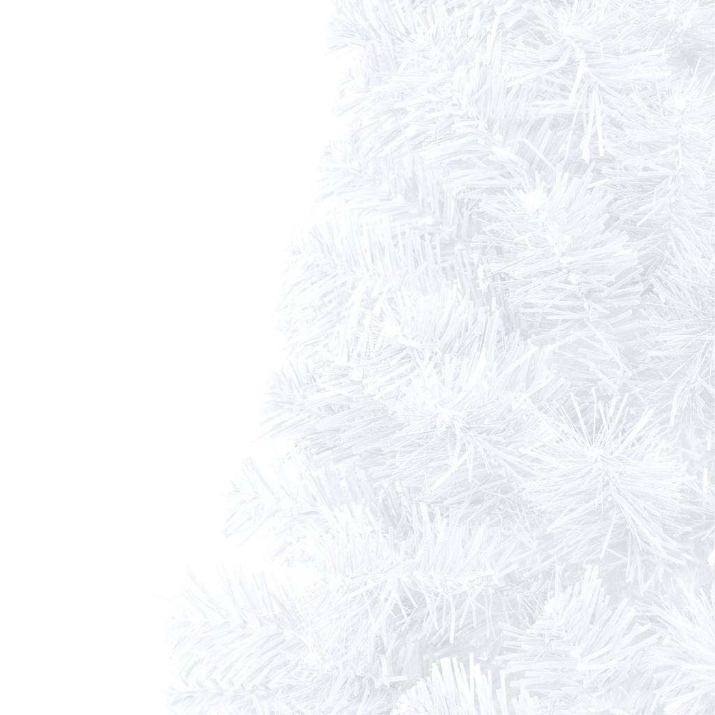 Set Albero Natale Artificiale a Metà LED Palline Bianco 120cm