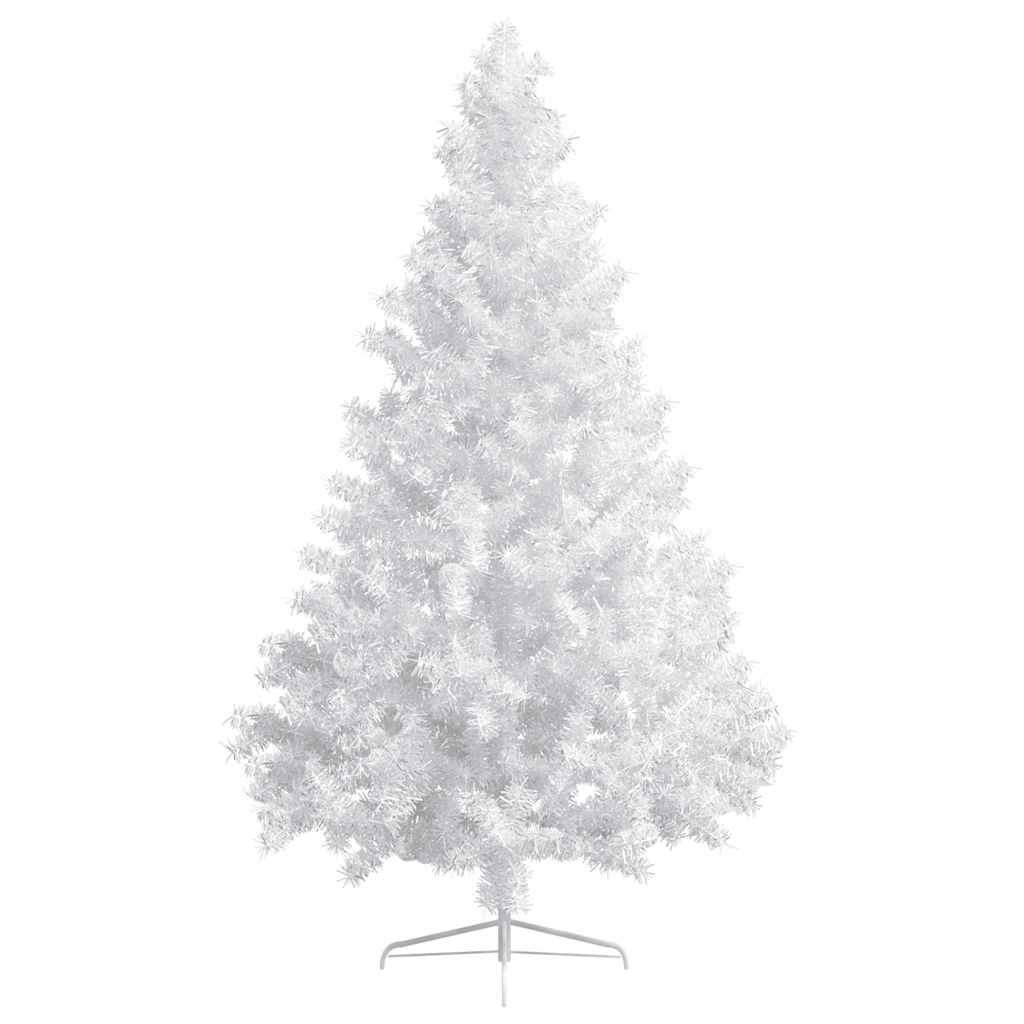 Set Albero Natale Artificiale a Metà LED Palline Bianco 210cm