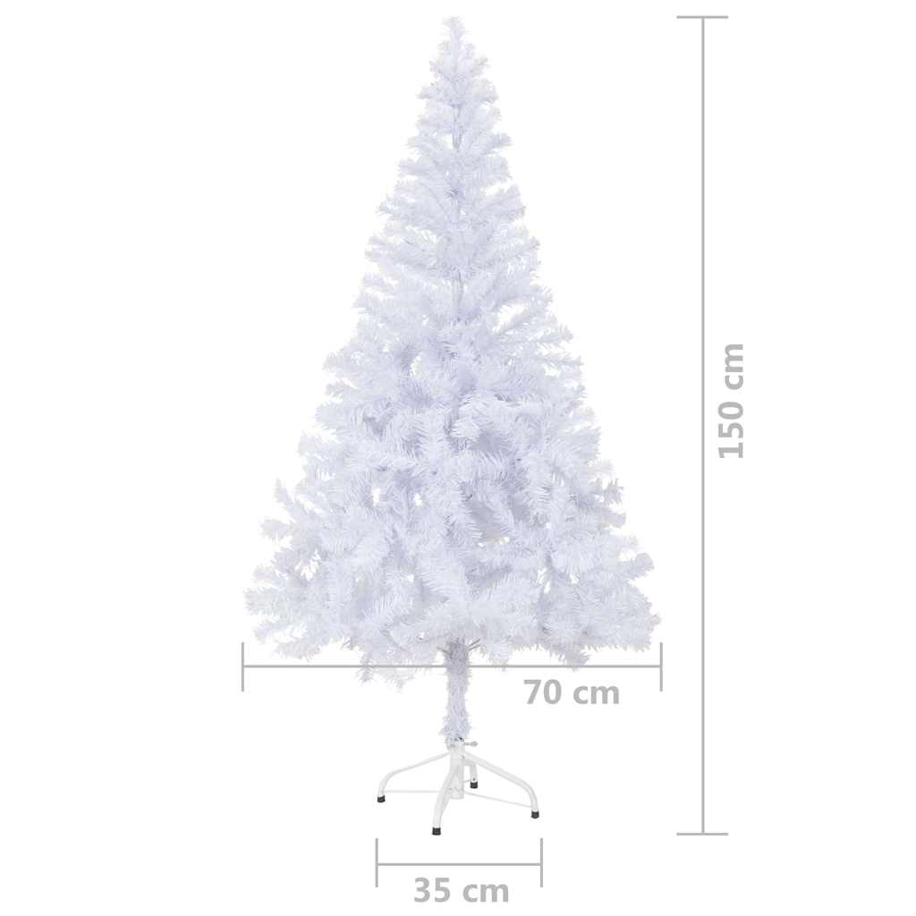Albero di Natale Preilluminato con Palline 150 cm 380 Rami