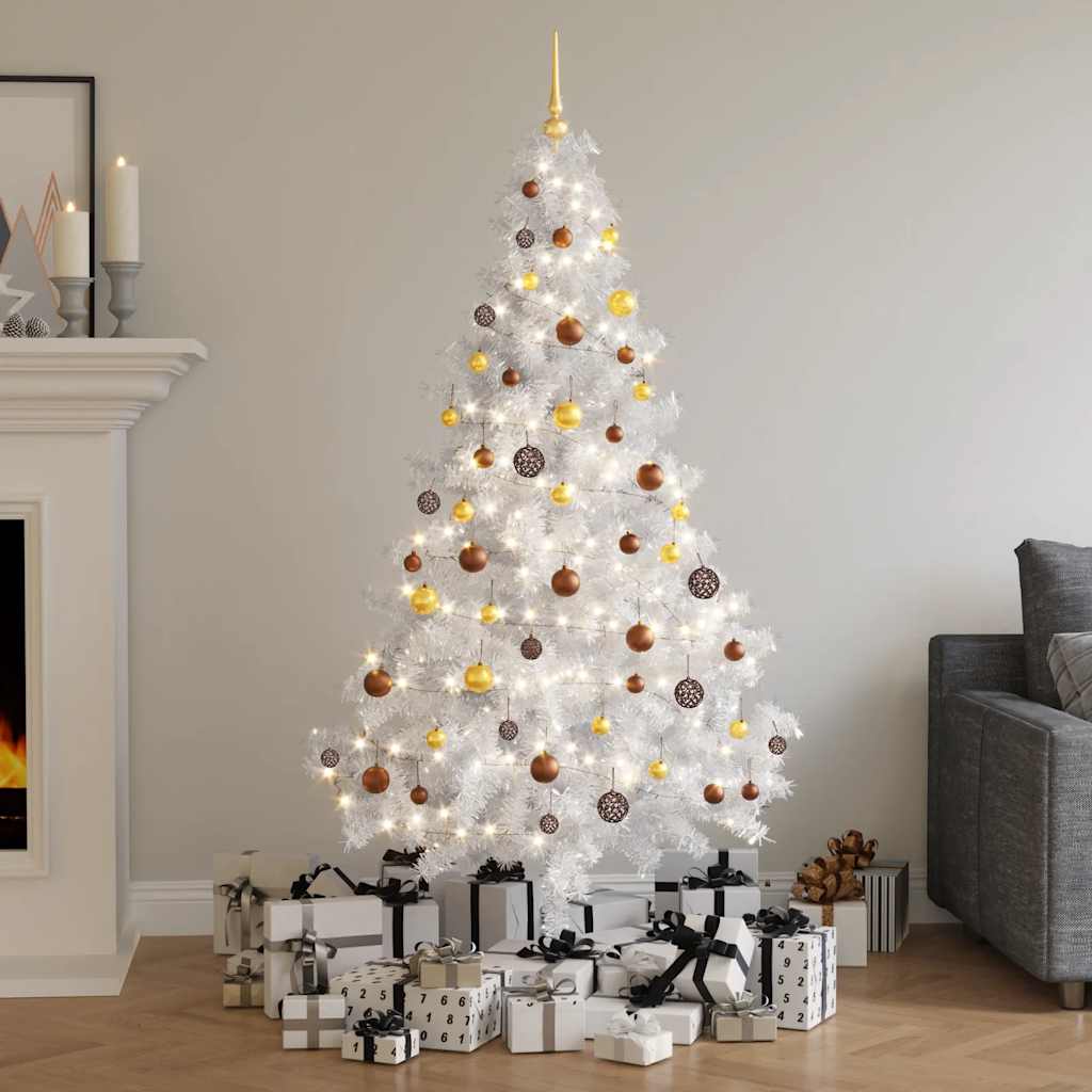Albero di Natale Preilluminato con Palline 180 cm 620 Rami