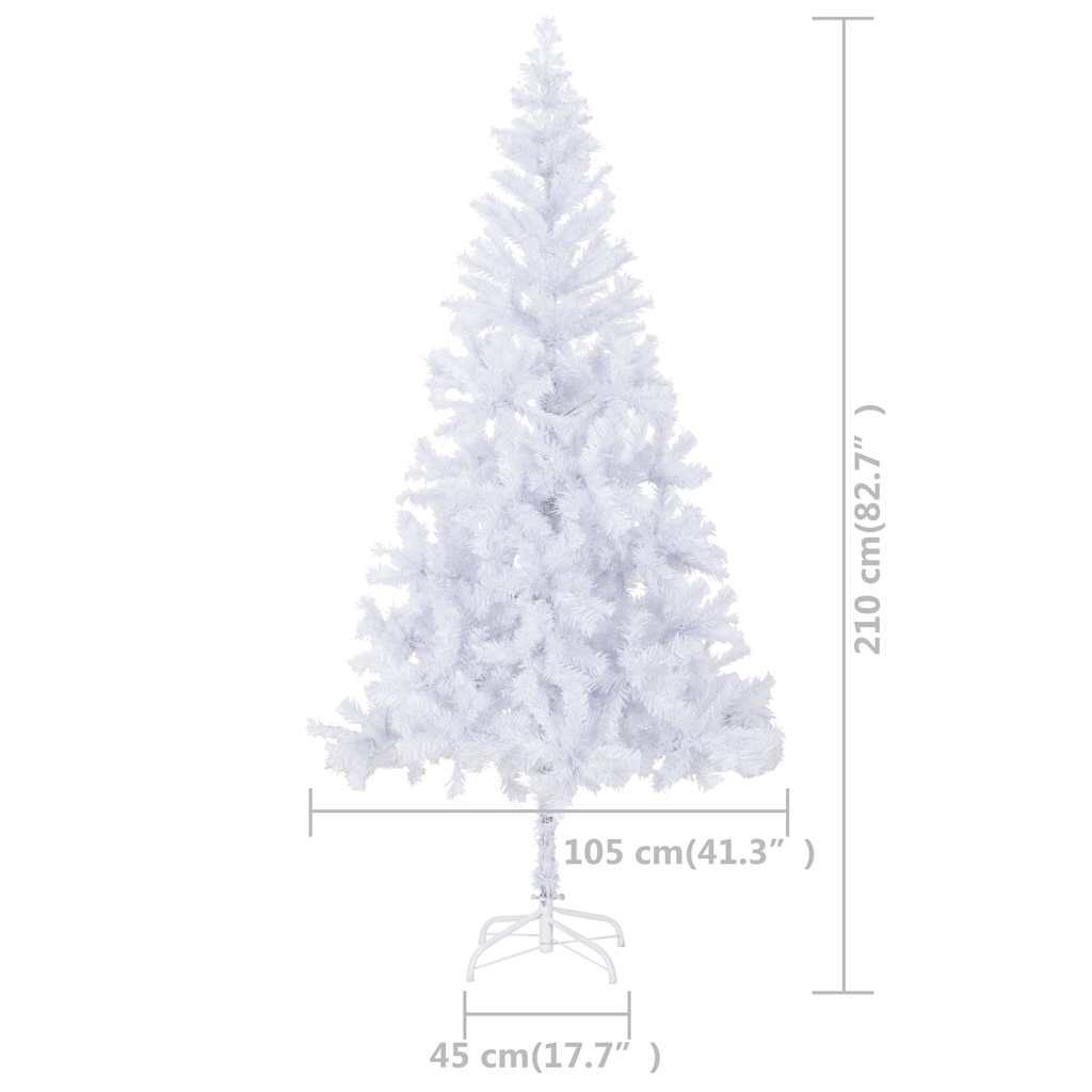 Albero di Natale Preilluminato con Palline 210 cm 910 Rami