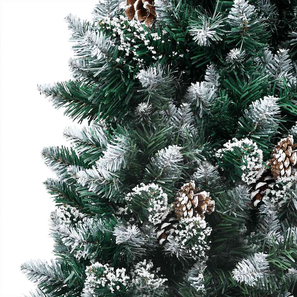 Albero di Natale Artificiale con LED e Set di Palline e Pigne 240 cm