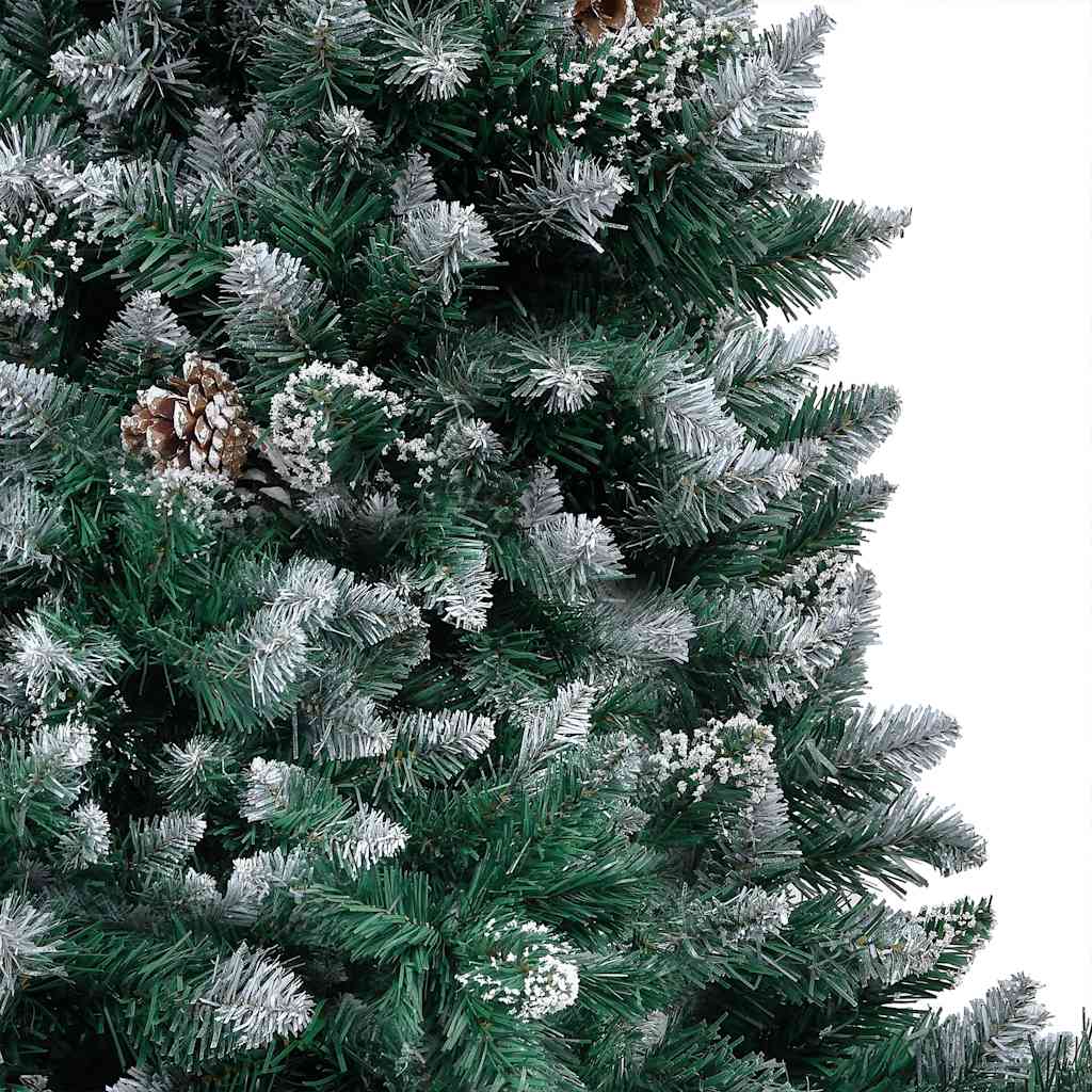 Albero di Natale Artificiale con LED e Set di Palline e Pigne 240 cm