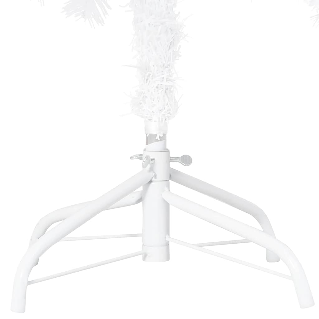 Albero di Natale Preilluminato con Palline Bianco 120 cm PVC