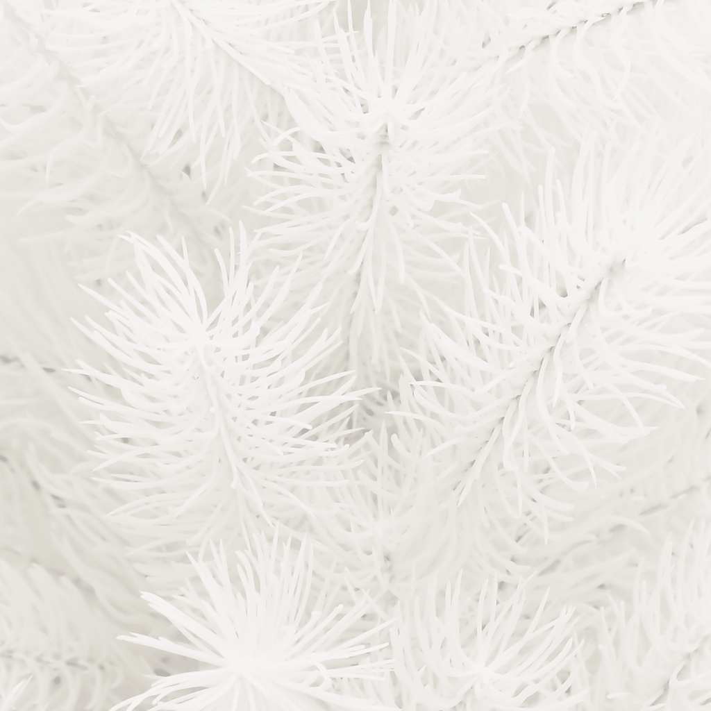Albero di Natale Preilluminato con Palline Bianco 65 cm