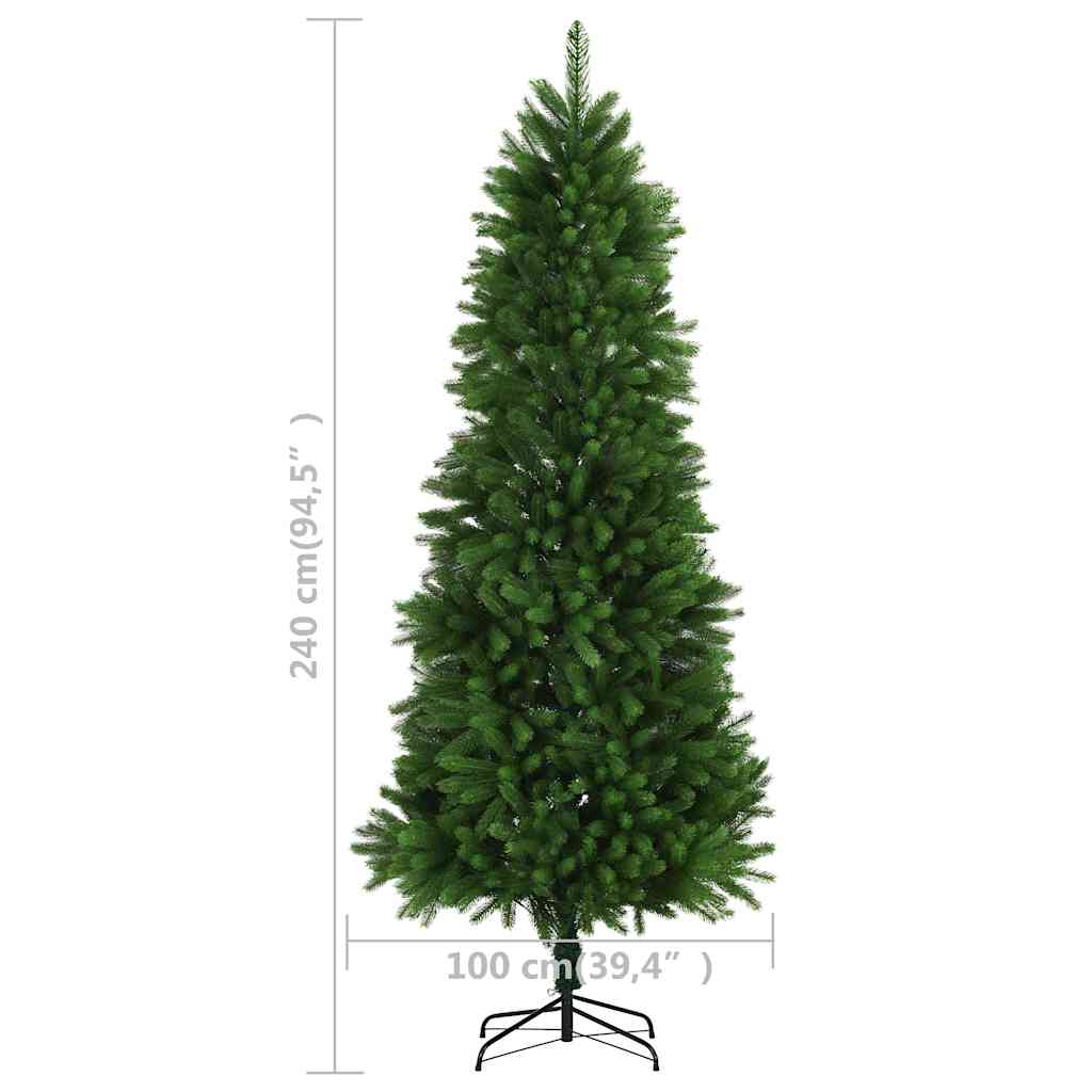 Albero di Natale Preilluminato con Palline 240 cm Verde