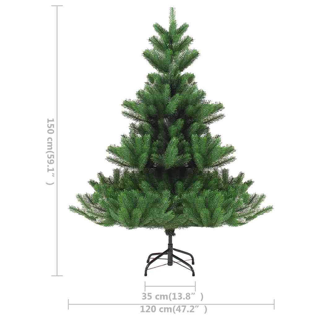 Albero Natale Artificiale Abete Nordmann LED Palline Verde120cm