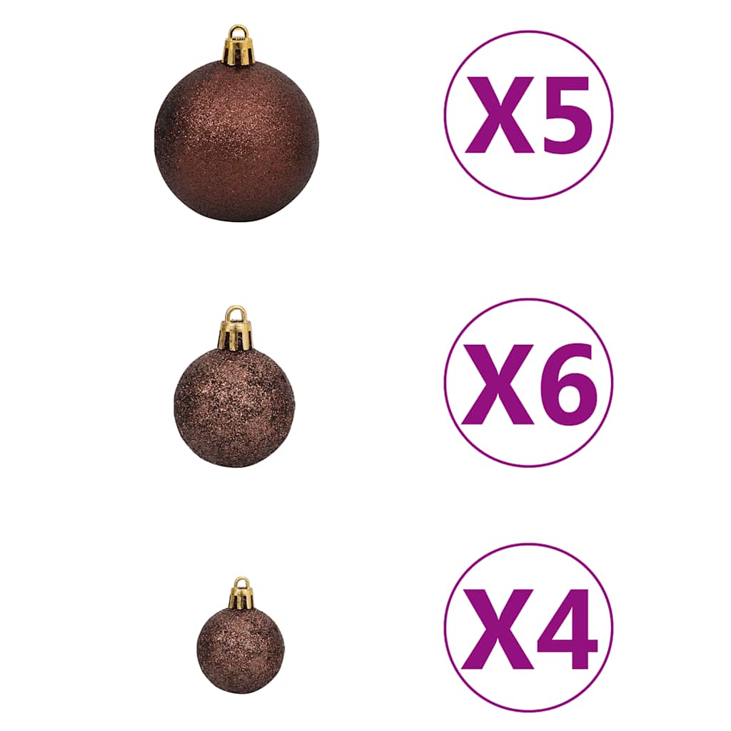 Albero Natale Artificiale Abete Nordmann LED Palline Verde180cm
