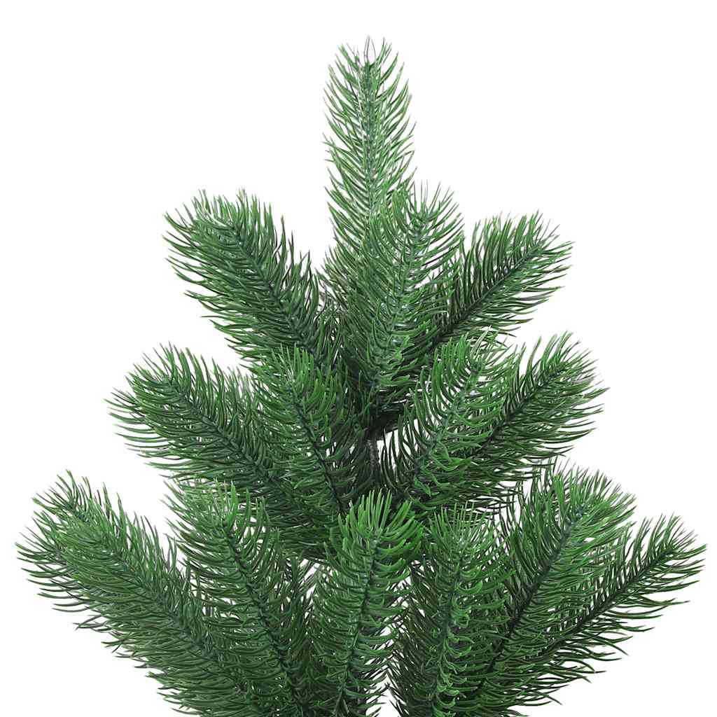 Albero Natale Artificiale Nordmann con LED Palline Verde 120 cm