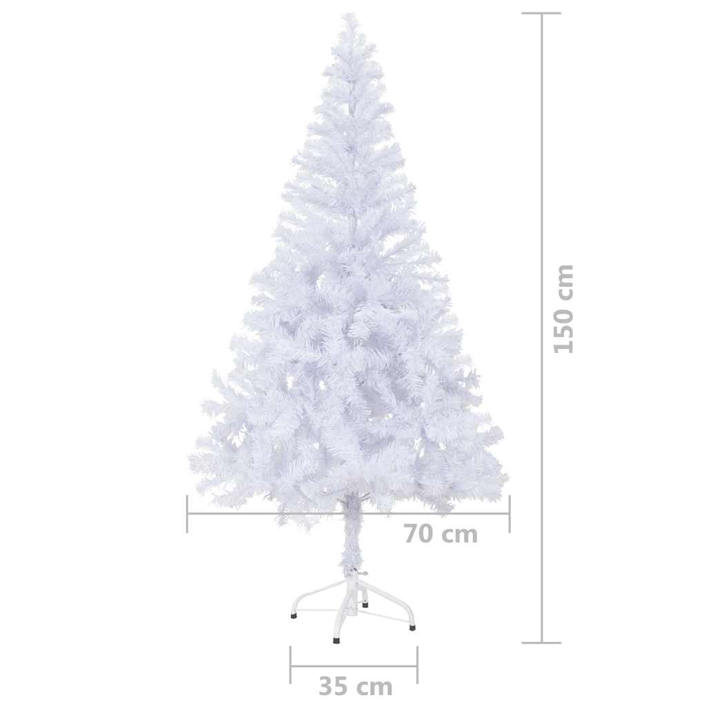 Albero di Natale Preilluminato con Palline 150 cm 380 Rami