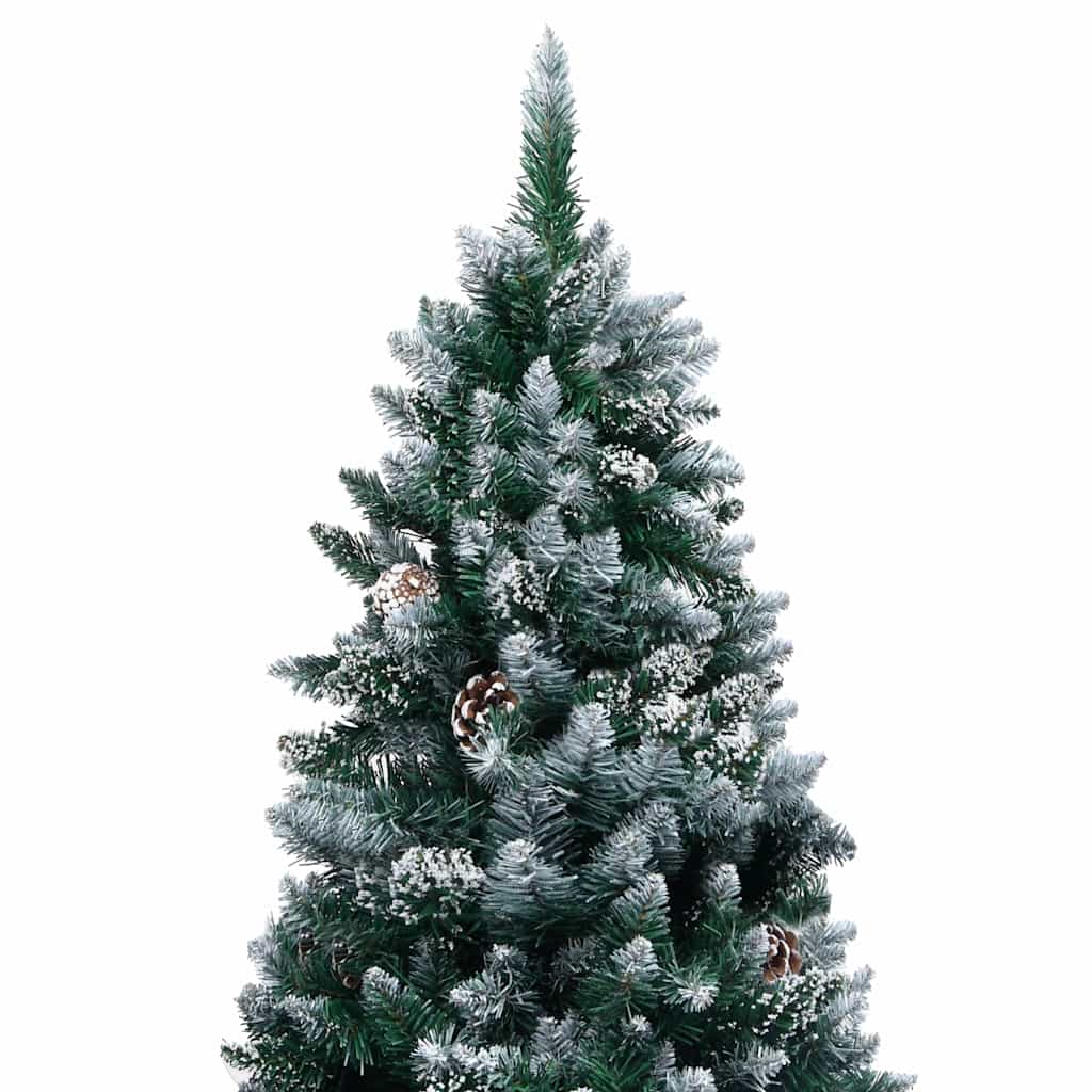 Albero di Natale Artificiale con LED e Set di Palline e Pigne 180 cm