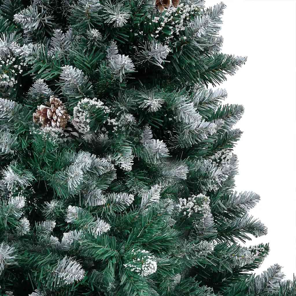 Albero di Natale Artificiale con LED e Set di Palline e Pigne 180 cm